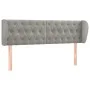 Hellgraues Samtkopfteil 163x23x78/88 cm von vidaXL, Kopf- und Fußteile - Ref: Foro24-3117534, Preis: 91,96 €, Rabatt: %
