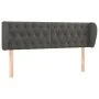 Kopfteil aus dunkelgrauem Samt, 147 x 23 x 78/88 cm von vidaXL, Kopf- und Fußteile - Ref: Foro24-3117529, Preis: 82,61 €, Rab...