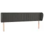 Kopfteil aus dunkelgrauem Samt, 163 x 23 x 78/88 cm von vidaXL, Kopf- und Fußteile - Ref: Foro24-3117437, Preis: 71,55 €, Rab...