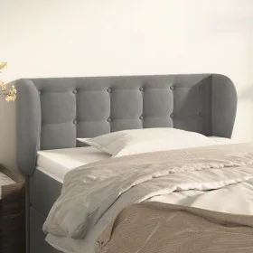 Light gray velvet headboard 93x23x78/88 cm by vidaXL, Headboards and footboards - Ref: Foro24-3117614, Price: 55,01 €, Discou...