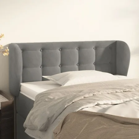 Cabecero de terciopelo gris claro 93x23x78/88 cm de vidaXL, Cabeceros y pies de cama - Ref: Foro24-3117614, Precio: 55,01 €, ...
