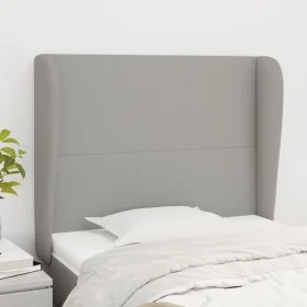 Headboard with light gray fabric ears 103x23x118/128 cm by vidaXL, Headboards and footboards - Ref: Foro24-3117666, Price: 74...