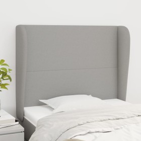 Kopfteil mit hellgrauen Stoffohren 103x23x118/128 cm von vidaXL, Kopf- und Fußteile - Ref: Foro24-3117666, Preis: 74,92 €, Ra...