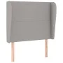 Headboard with light gray fabric ears 103x23x118/128 cm by vidaXL, Headboards and footboards - Ref: Foro24-3117666, Price: 74...