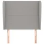 Headboard with light gray fabric ears 103x23x118/128 cm by vidaXL, Headboards and footboards - Ref: Foro24-3117666, Price: 74...