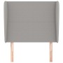 Kopfteil mit hellgrauen Stoffohren 103x23x118/128 cm von vidaXL, Kopf- und Fußteile - Ref: Foro24-3117666, Preis: 74,92 €, Ra...