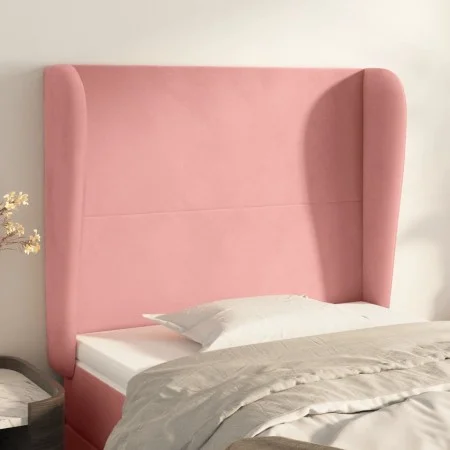 Cabecero con orejas de terciopelo rosa 83x23x118/128 cm de vidaXL, Cabeceros y pies de cama - Ref: Foro24-3117711, Precio: 75...
