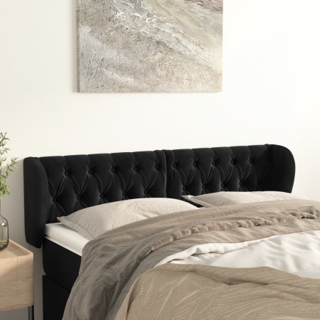 Kopfteil aus schwarzem Samt, 163 x 23 x 78/88 cm von vidaXL, Kopf- und Fußteile - Ref: Foro24-3117536, Preis: 94,48 €, Rabatt: %