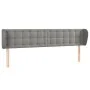 Hellgraues Samtkopfteil 163x23x78/88 cm von vidaXL, Kopf- und Fußteile - Ref: Foro24-3117632, Preis: 83,78 €, Rabatt: %