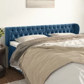 Dunkelblaues Samtkopfteil 183x23x78/88 cm von vidaXL, Kopf- und Fußteile - Ref: Foro24-3117544, Preis: 101,53 €, Rabatt: %