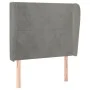 Headboard with light gray velvet ears 83x23x118/128 cm by vidaXL, Headboards and footboards - Ref: Foro24-3117706, Price: 74,...