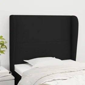 Headboard with black fabric ears 103x23x118/128 cm by vidaXL, Headboards and footboards - Ref: Foro24-3117668, Price: 68,80 €...