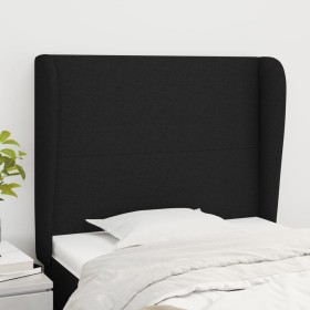 Kopfteil mit Ohren aus schwarzem Stoff, 103 x 23 x 118/128 cm von vidaXL, Kopf- und Fußteile - Ref: Foro24-3117668, Preis: 69...