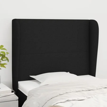 Headboard with black fabric ears 103x23x118/128 cm by vidaXL, Headboards and footboards - Ref: Foro24-3117668, Price: 69,01 €...