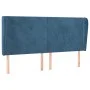Headboard with dark blue velvet ears 183x23x118/128 cm by vidaXL, Headboards and footboards - Ref: Foro24-3117740, Price: 127...