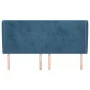 Headboard with dark blue velvet ears 183x23x118/128 cm by vidaXL, Headboards and footboards - Ref: Foro24-3117740, Price: 127...