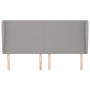 Kopfteil mit hellgrauen Stoffohren 203x23x118/128 cm von vidaXL, Kopf- und Fußteile - Ref: Foro24-3117698, Preis: 128,34 €, R...