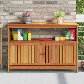 Mesa consola de jardín madera maciza acacia 110x35x75 cm