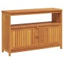 Mesa consola de jardín madera maciza acacia 110x35x75 cm
