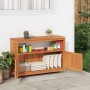 Mesa consola de jardín madera maciza acacia 110x35x75 cm