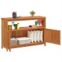 Mesa consola de jardín madera maciza acacia 110x35x75 cm
