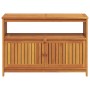 Mesa consola de jardín madera maciza acacia 110x35x75 cm