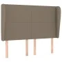 Headboard with ears in taupe gray fabric 147x23x118/128 cm by vidaXL, Headboards and footboards - Ref: Foro24-3117678, Price:...