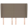 Headboard with ears in taupe gray fabric 147x23x118/128 cm by vidaXL, Headboards and footboards - Ref: Foro24-3117678, Price:...