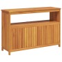Mesa consola de jardín madera maciza acacia 110x35x75 cm