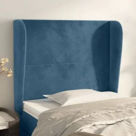 Headboard with dark blue velvet ears 93x23x118/128 cm by vidaXL, Headboards and footboards - Ref: Foro24-3117716, Price: 78,7...