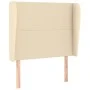 Headboard with cream fabric ears 93x23x118/128 cm by vidaXL, Headboards and footboards - Ref: Foro24-3117663, Price: 87,93 €,...