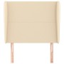 Headboard with cream fabric ears 93x23x118/128 cm by vidaXL, Headboards and footboards - Ref: Foro24-3117663, Price: 81,02 €,...