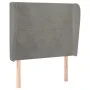 Headboard with light gray velvet ears 103x23x118/128 cm by vidaXL, Headboards and footboards - Ref: Foro24-3117718, Price: 69...
