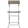 Folding cafeteria chairs 6 units steel and gray synthetic rattan by vidaXL, Garden chairs - Ref: Foro24-3152119, Price: 216,2...