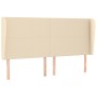 Headboard with cream fabric ears 203x23x118/128 cm by vidaXL, Headboards and footboards - Ref: Foro24-3117703, Price: 127,10 ...