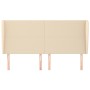 Headboard with cream fabric ears 203x23x118/128 cm by vidaXL, Headboards and footboards - Ref: Foro24-3117703, Price: 127,10 ...