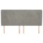 Headboard with light gray velvet ears 203x23x118/128 cm by vidaXL, Headboards and footboards - Ref: Foro24-3117742, Price: 11...