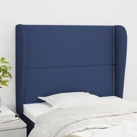 Headboard with blue fabric ears 103x23x118/128 cm by vidaXL, Headboards and footboards - Ref: Foro24-3117812, Price: 64,93 €,...