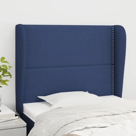 Headboard with blue fabric ears 103x23x118/128 cm by vidaXL, Headboards and footboards - Ref: Foro24-3117812, Price: 64,92 €,...