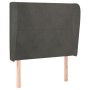 Headboard with dark gray velvet ears 93x23x118/128 cm by vidaXL, Headboards and footboards - Ref: Foro24-3117713, Price: 72,1...