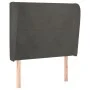 Headboard with dark gray velvet ears 93x23x118/128 cm by vidaXL, Headboards and footboards - Ref: Foro24-3117713, Price: 70,3...
