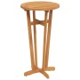 Mesa alta de jardín madera maciza de acacia Ø60x105 cm