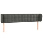 Kopfteil aus dunkelgrauem Samt, 183 x 23 x 78/88 cm von vidaXL, Kopf- und Fußteile - Ref: Foro24-3117639, Preis: 71,14 €, Rab...