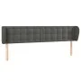Kopfteil aus dunkelgrauem Samt, 183 x 23 x 78/88 cm von vidaXL, Kopf- und Fußteile - Ref: Foro24-3117639, Preis: 70,23 €, Rab...