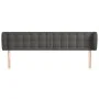 Kopfteil aus dunkelgrauem Samt, 183 x 23 x 78/88 cm von vidaXL, Kopf- und Fußteile - Ref: Foro24-3117639, Preis: 70,23 €, Rab...