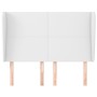 Headboard with white synthetic leather ears 147x23x118/128 cm by vidaXL, Headboards and footboards - Ref: Foro24-3117767, Pri...
