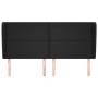 Headboard with ears black synthetic leather 163x23x118/128cm by vidaXL, Headboards and footboards - Ref: Foro24-3117772, Pric...