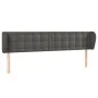 Kopfteil aus dunkelgrauem Samt, 203 x 23 x 78/88 cm von vidaXL, Kopf- und Fußteile - Ref: Foro24-3117645, Preis: 65,56 €, Rab...
