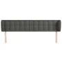 Kopfteil aus dunkelgrauem Samt, 203 x 23 x 78/88 cm von vidaXL, Kopf- und Fußteile - Ref: Foro24-3117645, Preis: 65,56 €, Rab...