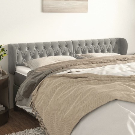 Hellgraues Samtkopfteil 183x23x78/88 cm von vidaXL, Kopf- und Fußteile - Ref: Foro24-3117540, Preis: 90,23 €, Rabatt: %